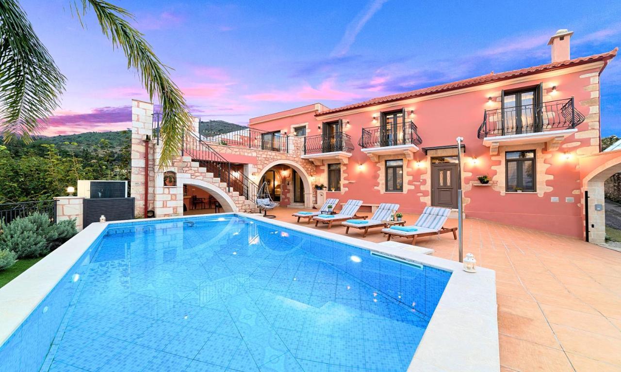 Steve Kois Villa Heated Pool Chania  Eksteriør billede